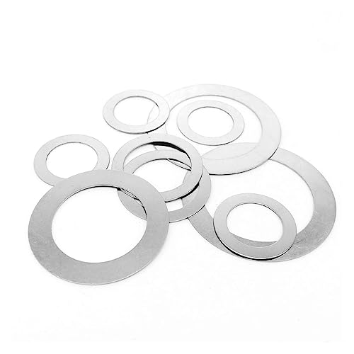 10/50 Stück M2 M3 M4 M5 M6 bis M40 DIN988 304 Edelstahl Anpassung ultradünne Präzisions-Unterlegscheibendichtung ultradünne flache Wafer-Unterlegscheibe(M15x21xThick 10pcs,0.1mm thick) von UHNYTRV