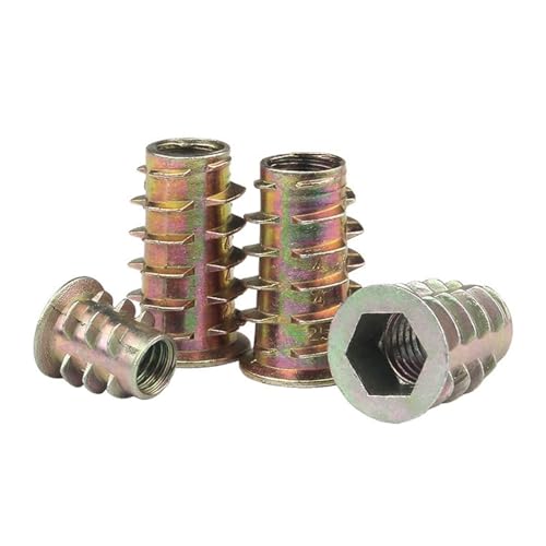 10 teile/los Zink-legierung Gewinde compatible Holz Einsatz Mutter Flansch Hex Stick Kopf Möbel Muttern M4 M5 M6 M8(M5x10mm x10pcs) von UHNYTRV