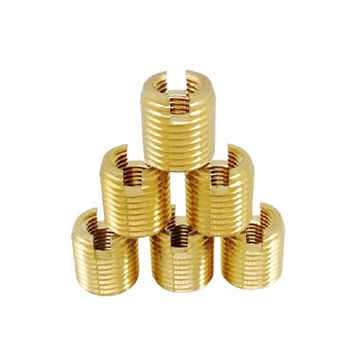 2~10 Stück M2 M3 M4 M5 M6 M8 M10 M12 M14 Selbstschneidender Gewindeeinsatz Selbstschneidende Schraubenbuchse Schlitztyp Gewindereparatureinsatz(Galvanized,M4xM6.5x8) von UHNYTRV