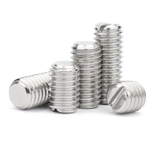 5/10 Stück M1,2 M1,4 M1,6 M2 M2,5 M3 M4 M5 M6 M8 M10 GB73 304 Edelstahl Schlitz Flachspitze Ende Kopflose Madenschraube Stellschraube(3mm,10pcs M1.6) von UHNYTRV