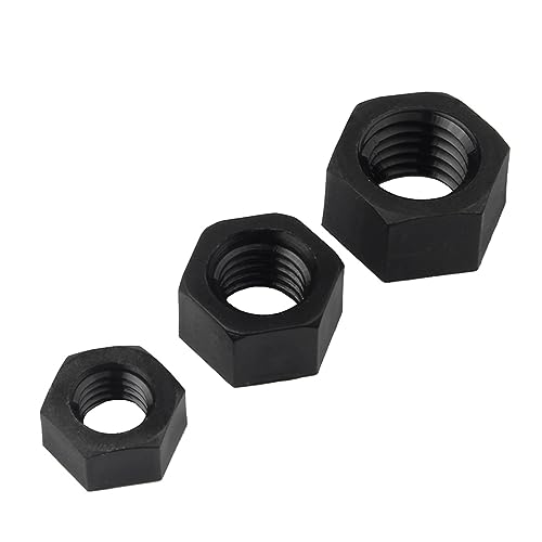 5–50 Stück M2 M2,5 M3 M4 M5 M6 M8 M10 M12 M14 M16 M18 M20 Sechskant-Sechskantmutter aus weißem oder schwarzem Kunststoff, Nylon, DIN934(Black Color,M5 (50pcs)) von UHNYTRV