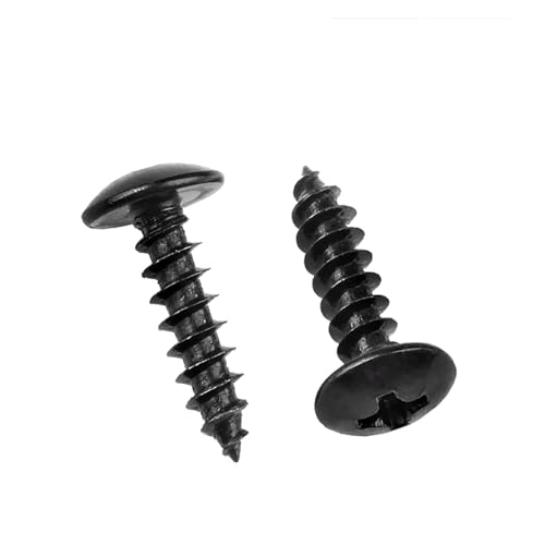 50 Stück M2,6 M3 M4 M5 Stahl mit schwarzem Kreuzschlitz-Truss-Kopf (Kreuzschlitz-Pilzkopf), selbstschneidende Schrauben, Holzschraube(14mm,M3.5 x50pcs) von UHNYTRV