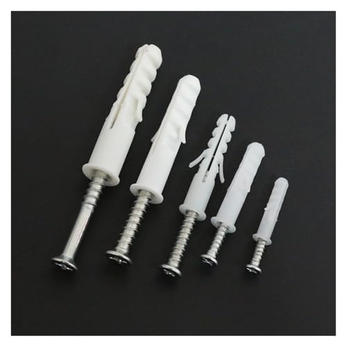 50PCS 5/6/7/8/10/12/14 Kunststoff Expansion Rohr Rohr Wand Stecker Anker Erweitern Nagel Metall Mit/Kopf Selbstschneidende Mit Kappe(8mm 50PCS) von UHNYTRV