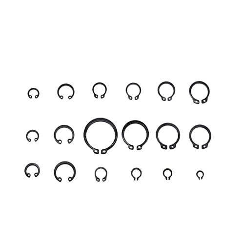 70-teiliges Sortiment an externen Sicherungsringen, E-Clip-Unterlegscheiben, Sicherungsring aus Kohlenstoffstahl von UHNYTRV