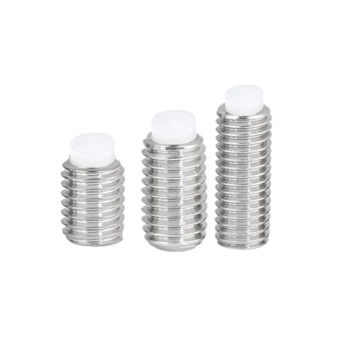 M2 M2,5 M3 M4 M5 M6 M8 M10 M12 M16 304 Edelstahl Sechskant Innensechskant Kunststoff Nylon Konvex POM Spitze Spitze Madenschraube Stellschraube(12mm,2pcs M10) von UHNYTRV