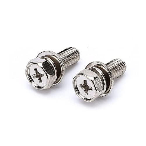 M3 m4. / Kreuz Einbau Waschmaschine SEX Kopf Maschine Schraube Metrische Gewinde Sechskantkombination Bolzenstahl Nickel überzogen(20mm (30pcs),M4) von UHNYTRV