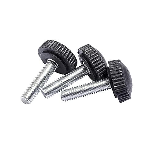 M4 M5. Rändelförmige Nylon Runde Kunststoff Kopf Griff Schraube Metrisches Gewinde Schwarz Anziehen Daumen Bakelit Hand Schraube(10mm (30pcs),M5) von UHNYTRV