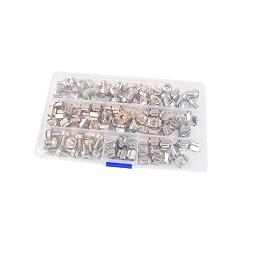 M5 M6. Käfigmutter und Befestigungsschraube Bolzenscheibe Metrische Square Loch Hardware/compatible Rack Mount Server Regale Schränke Sortimentset(M6X20mm (50set)) von UHNYTRV