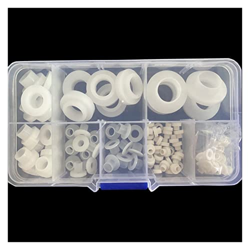 Schwarze/weiße Schraube Nylon Transistor Dichtung Der Schritt T-Typ Plastic Waschmaschine Isolation Spacer Schraube Gewindeschutz Sortimentset(White (1set)) von UHNYTRV