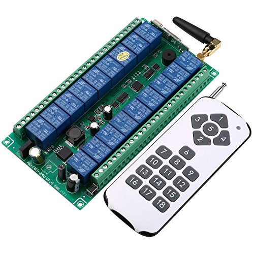 UHPPOTE 18CH 12-24VDC Wireless Fernbedienung Relais Schalter Sender & Empfänger 433Mhz von UHPPOTE