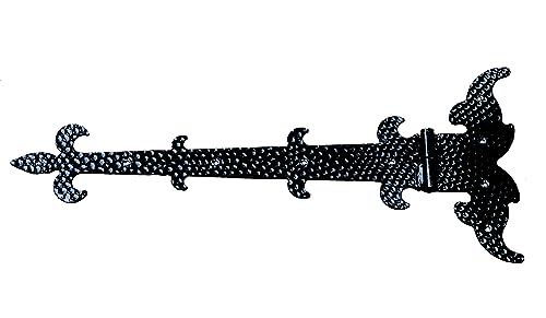UHRIG Ladenband 52cm lang, DIN rechts, Schmiedeeisen antik schwarz beschichtet, Scharnier, Beschlag für Fensterläden, Schranktür uvm. von UHRIG