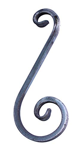 UHRIG S Schnörkel Bogen Schnecke schmiedeeisen aus Vierkantstahl 12x12mm geschmiedet Eisen-Kunst Zierelement für Zaun Geländer (290x120mm) von UHRIG