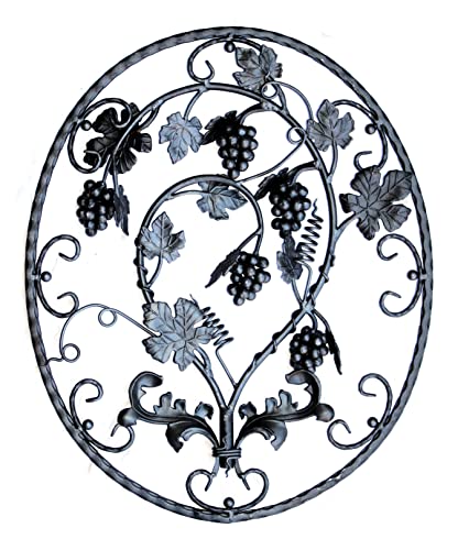 UHRIG Schmiede-Eisen Ornament mit Weinreben als Füllung für Stahl-Geländer, Zaun, Fenster-Gitter uvm. von UHRIG