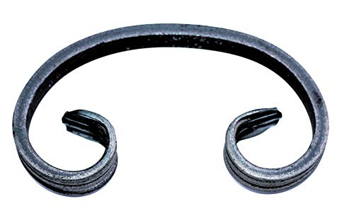 UHRIG C Schnörkel Bogen, Eisen Schnecke aus 12x6mm Flachstahl geschmiedet, Schmiedeeisen Zierelement für Geländer, Zaun uvm. 130 x 70 cm von UHRIG