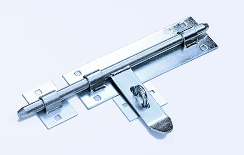 UHRIG Türriegel, Riegelschloss, Schieberiegel, abschließbarer Türriegel, schwerer Torriegel, Bolzenriegel (340 mm, verzinkt) von UHRIG