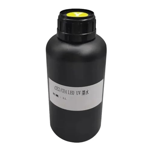 1000 ml Flasche LED härtbare Tinte kompatibel mit CE2 CA3 CE4 CA4 CE4M CE4W CE4W1 Druckkopf geeignet für harten und weichen Lackglanz (1000 ml Hard-Y) von UHRSERNJ