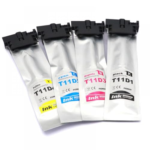 Kompatible Tintenpatrone T11D1 T11D2 T11D3 T11D4 T11D Pigment Ink Bag Kompatibel mit WF-C5390 WF-C5390DW WF-C5890DWF Printer Workforce Pro Serie Pro-Serie(4color) von UHRSERNJ