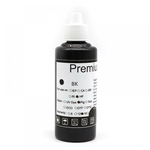 UHRSERNJ 100 ml Pigmenttinte, Nachfüllpackung, kompatibel mit 952 953 954 955 950 951 932 933 956 957 711 960 7740 8210 8710 8100 8620 7610 7510 T 120 Zähne. 520 (1 Stück, schwarz) von UHRSERNJ