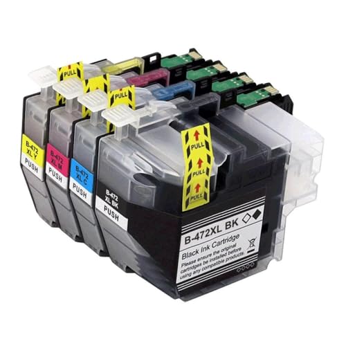 UHRSERNJ 4Color LC472 LC472XL Tintenpatrone kompatibel mit MFC-J2340DW(LC472XL-1set) von UHRSERNJ