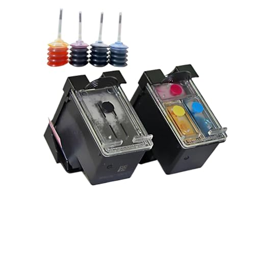 UHRSERNJ 65xl Tintenpatronenersatz kompatibel mit Deskjet 3700 -Druckern 3720 3721 3722 3723 3724 3730 3732 funktioniert auch mit 65 und 65xl -Patronen(1set with Ink) von UHRSERNJ
