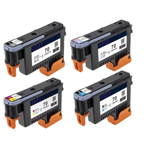 UHRSERNJ Druckkopfersatz Kompatibel mit 70 PrinThead C9404A C9405A C9406A C9407A Fits DesignJet Z2100 Z3200 Z3100 Z5200 Modelle(4PCS) von UHRSERNJ
