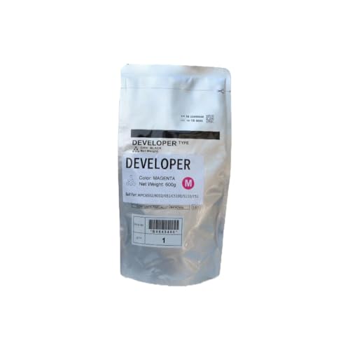 UHRSERNJ Kompatibler Entwicklerpulver 4x600g Kompatibel mit Pro C651 C751 MP C8002 C6502 C5110 C5100 C7100 C7501 C6501 C9100 C9110 C5200(Magenta 600g) von UHRSERNJ