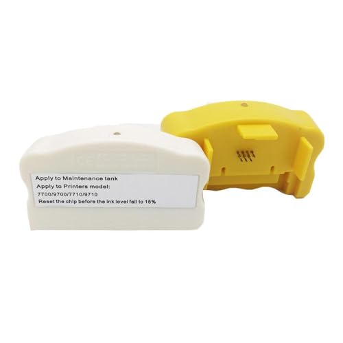 UHRSERNJ Wartungspanzer -Resickter und Patronenchip Resestter kompatibel mit 7700 7710 9700 9710 9890 Drucker(1set) von UHRSERNJ