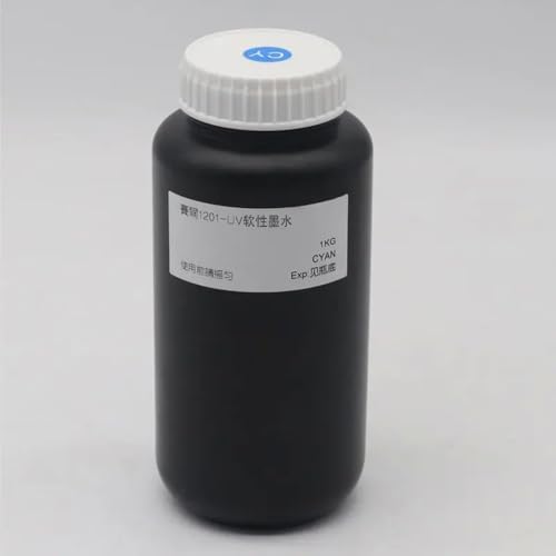 UHSTJW 1000 ml Flaschen kompatible Tinte für Xaar 1201 Druckkopftinte 3D -Drucktinte Tablette Tinte 1201 Tinte Xaar 1201 Drucktinte(Soft Cyan) von UHSTJW