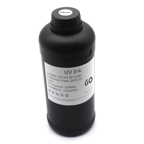UHSTJW 1000 ml Tinte kompatibel mit i3200 LED I1600 TX800 XP600 L800 L1800 L805 DX5 DX7 PINTHEAD Kompatibel mit einen modifizierten Drucker mit Weich- oder Harttuschpatronen(1000ml-Soft-Gloss) von UHSTJW