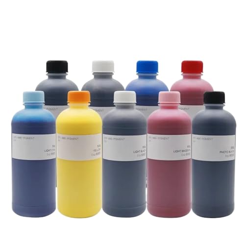UHSTJW 11 Farbe 500 ml Pigmenttinte kompatibel mit T3000 T5000 T7000 P6000 P400 4800 4880 7800 7880 9800 9880 7700 9700 7900 9900 4900 Druckermodelle(Light Light Black) von UHSTJW
