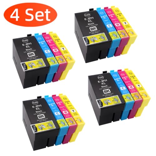 UHSTJW 1Set T2711 T2714 Tintenpatrone kompatibel mit Arbeitskräften WF7110 WF7610 WF7620 WF3620 WF3820 WF3640 3640D 7110DTW 7610DWF 7620DWF -Druckerersatz(4 Set) von UHSTJW
