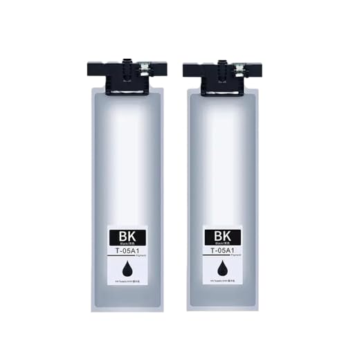 UHSTJW 4PCS T05A1 T05A2 T05A3 T05A4 Tintenpigment-Tinte-Tinte mit Workforce Pro WF-C878R WF-C879R C878R Drucker Tinte Ersatzbeutel(2PCS Black) von UHSTJW