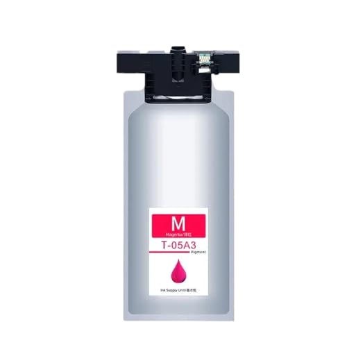 UHSTJW 4PCS T05A1 T05A2 T05A3 T05A4 Tintenpigment-Tinte-Tinte mit Workforce Pro WF-C878R WF-C879R C878R Drucker Tinte Ersatzbeutel(Magenta 220ml) von UHSTJW