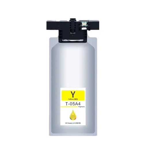 UHSTJW 4PCS T05A1 T05A2 T05A3 T05A4 Tintenpigment-Tinte-Tinte mit Workforce Pro WF-C878R WF-C879R C878R Drucker Tinte Ersatzbeutel(Yellow 220ml) von UHSTJW