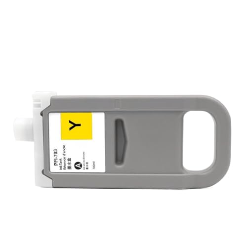 UHSTJW 700ml PFI703 PFI-703 PFI 703 Kompatible Pigmentinkartusche Kompatibel mit Großformatdrucker wie IPF 810 IPF820 IPF815 IPF825 mit Pigmenttinte(Pigment-Y) von UHSTJW