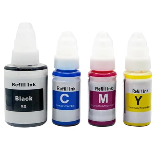 UHSTJW Flaschen nachfüllen Tinte Tintas GI-190 490 790 890 990 kompatibel mit G1200 G2200 G3200 G4200 G1500 G2500-Drucker der Serie(1Big BK 1C 1M 1Y) von UHSTJW