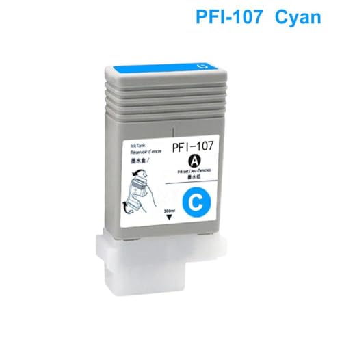 UHSTJW Kompatible Tintenpatrone PFI107 PFI 107 PFI-107 für IPF670 IPF680 IPF685 IPF770 IPF780 IPF785 Drucker(PFi-107 C) von UHSTJW