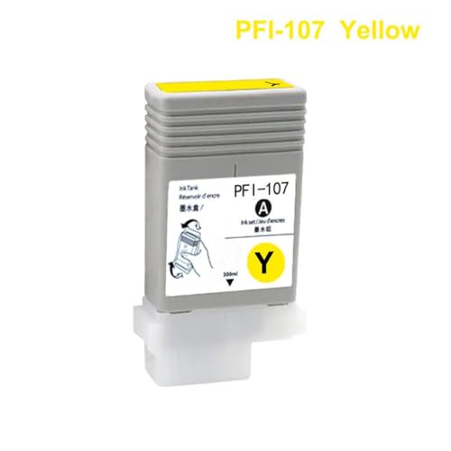 UHSTJW Kompatible Tintenpatrone PFI107 PFI 107 PFI-107 für IPF670 IPF680 IPF685 IPF770 IPF780 IPF785 Drucker(PFi-107 Y) von UHSTJW