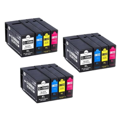 UHSTJW Kompatibler Tintenpatronenersatz für Maxify MB2320 MB2020 MB2720 MB2120 MB2050 MB2350 Drucker Arbeiten mit PGI 1200XL PGI 1200 XL 1200XL(4color 3set) von UHSTJW