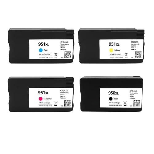 UHSTJW Tintenpatrone kompatibel mit 950 XL 951XL -Druckern und OfficeJet Pro 8100 8600 8610 8620 8630 8640 8660 8615 8625 251DW 276DW Modelle Ersatz Tintenversorgung(H950-951XL - 1 Set) von UHSTJW