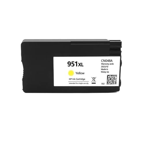 UHSTJW Tintenpatrone kompatibel mit 950 XL 951XL -Druckern und OfficeJet Pro 8100 8600 8610 8620 8630 8640 8660 8615 8625 251DW 276DW Modelle Ersatz Tintenversorgung(H951XL - 1 Yellow) von UHSTJW