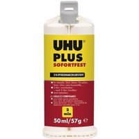UHU 2K-Epoxidharzklebstoff PLUS SOFORTFEST 57g farblos Doppelkart von UHU®