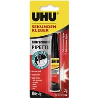 UHU Sekundenkleber blitzschnell PIPETTE Control 3g farblos Tube von UHU®
