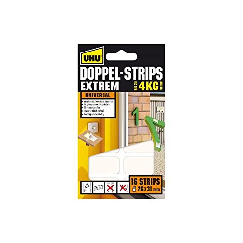 Art.45450 UHU Doppel Strips Extrem D 3 pack á 16 Stück von UHU