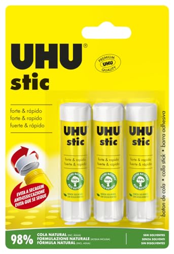 Klebestift stic , 3 x 8,2 g auf Blisterkarte ,Sortiert Klebestift stic , 3 x 8,2 g auf Blisterkarte ,Sortiert von UHU