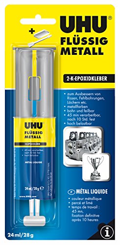 UHU Flüssigmetall Doppelkammerspritze, Infokarte von UHU