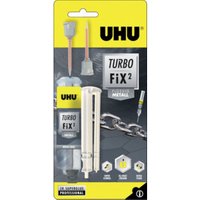 UHU 2K-Reparaturkleber Turbo Fix² Flüssig Metall 10g metall-grau von UHU