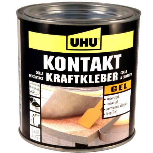 UHU Kontakt Kraftkleber Gel, Super starker, gelförmiger, universeller Kontaktkleber, Dose, 640 g von UHU