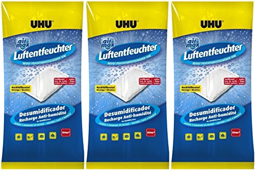 UHU 47085 - airmax Luftentfeuchter Nachfüllbeutel, 1000 g (3er Pack) von UHU