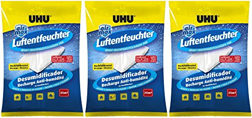 UHU 47135 - airmax Luftentfeuchter Nachfüllbeutel, 450 g (3er Pack) von UHU